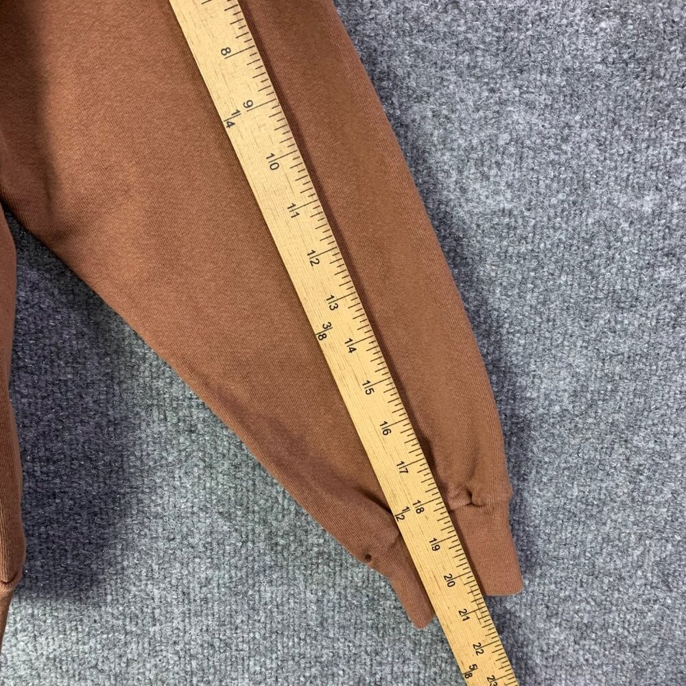 Talentless Crew Neck‎ Pullover Long Sleeves Sweatshirt Women Heavyweight Brown M - Picture 5 of 8